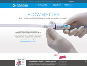 Marketing landing page for Medical Device